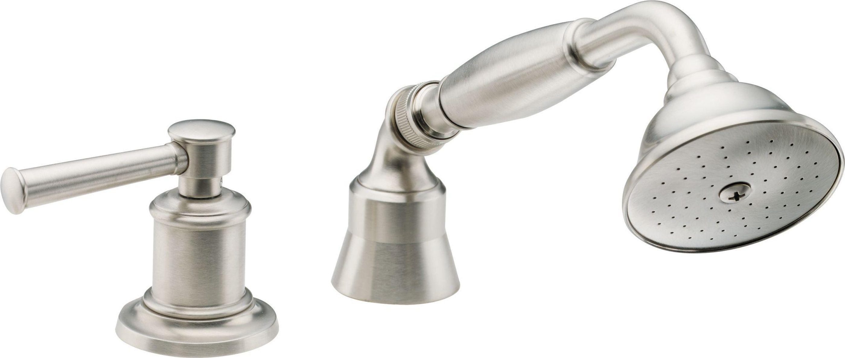 California Faucets Miramar Juego Completo de Regadera de Mano y Desviador para Tina Romana - HS-13M (inserto de metal/latón), Manija de Palanca
