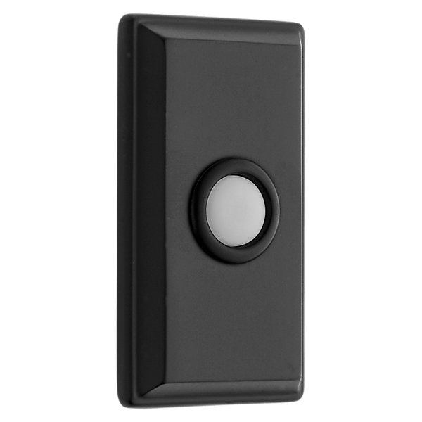 Baldwin Hardware Rectangular Timbre 4860 — Negro satinado