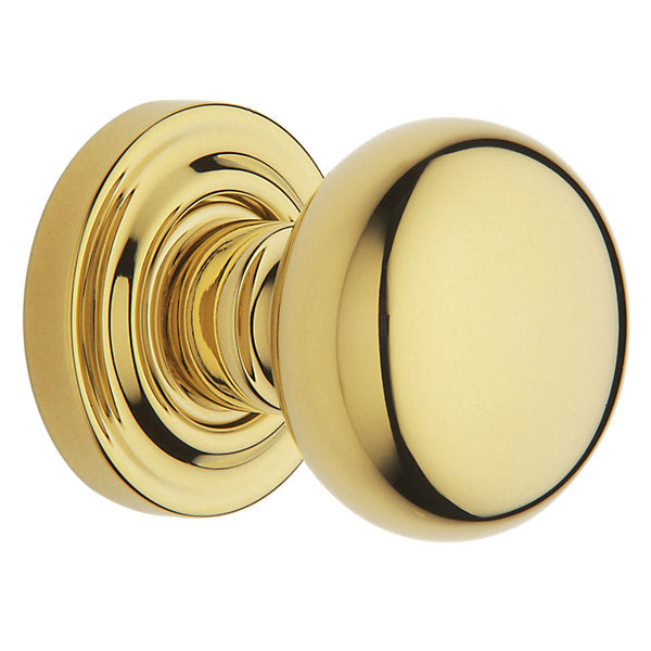 Baldwin Hardware Perilla 5030 con Roseta 5048 — Latón pulido Lifetime (PVD) — Dummy completo