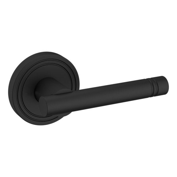 Baldwin Hardware Manija 5138 con Roseta 5047 — Negro satinado — Paso
