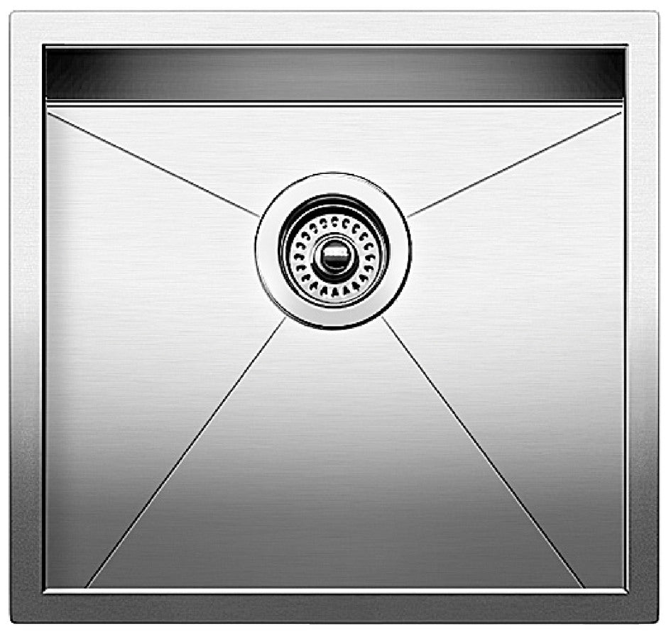 Blanco Precision 16″ R0 Large Single Bowl — Tarja de Acero Inoxidable