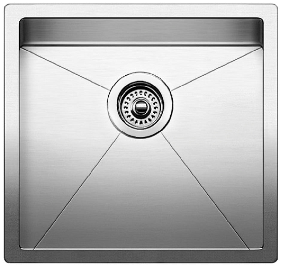 Blanco Precision 16″ R10 Medium Single Bowl — Tarja de Acero Inoxidable