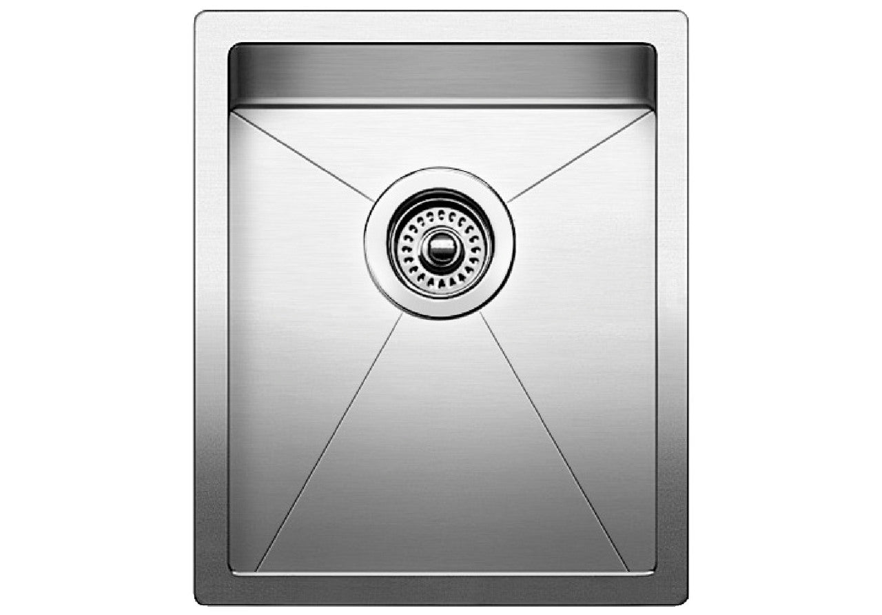 Blanco Precision 16″ R10 Small Single Bowl — Tarja de Acero Inoxidable
