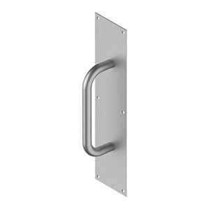 Deltana Placa con Jaladera de Acero Inoxidable 4" x 16" — Acero Inoxidable Satinado