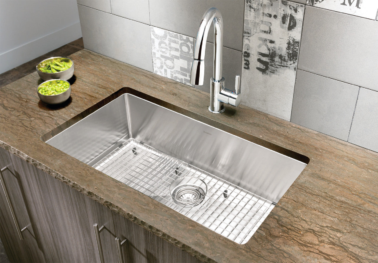 Blanco Quatrus R15 32″ Super Single Bowl — Tarja de Acero Inoxidable