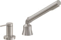 California Faucets D Street Regadera de Mano y Desviador Completo para Tina Romana - Palanca Redonda - Satin Nickel