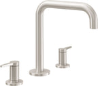 California Faucets D Street Juego Completo para Tina Romana - Palanca Plana - Satin Nickel