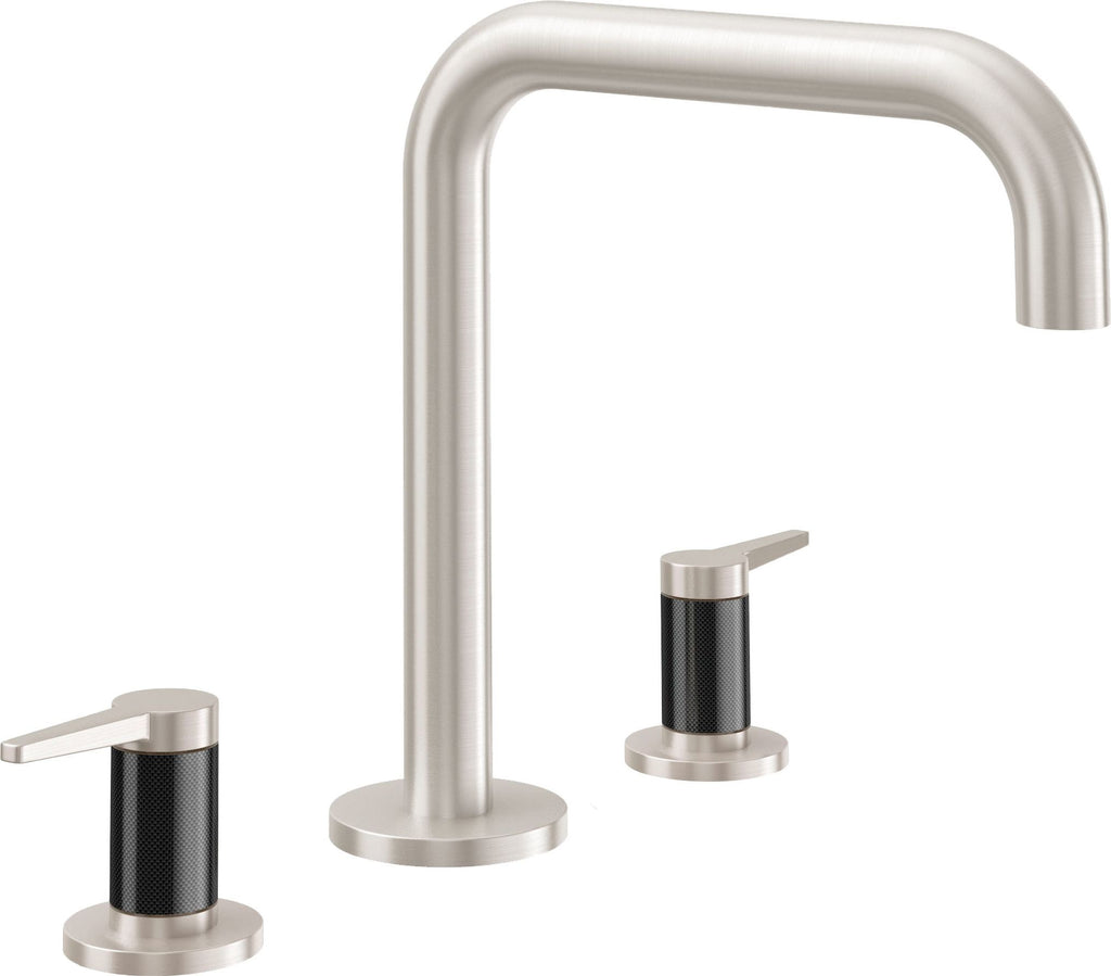 California Faucets D Street Juego Completo para Tina Romana - Palanca Plana - Satin Nickel