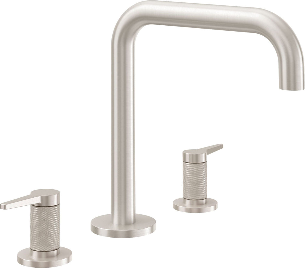 California Faucets D Street Juego Completo para Tina Romana - Palanca Plana - Satin Nickel