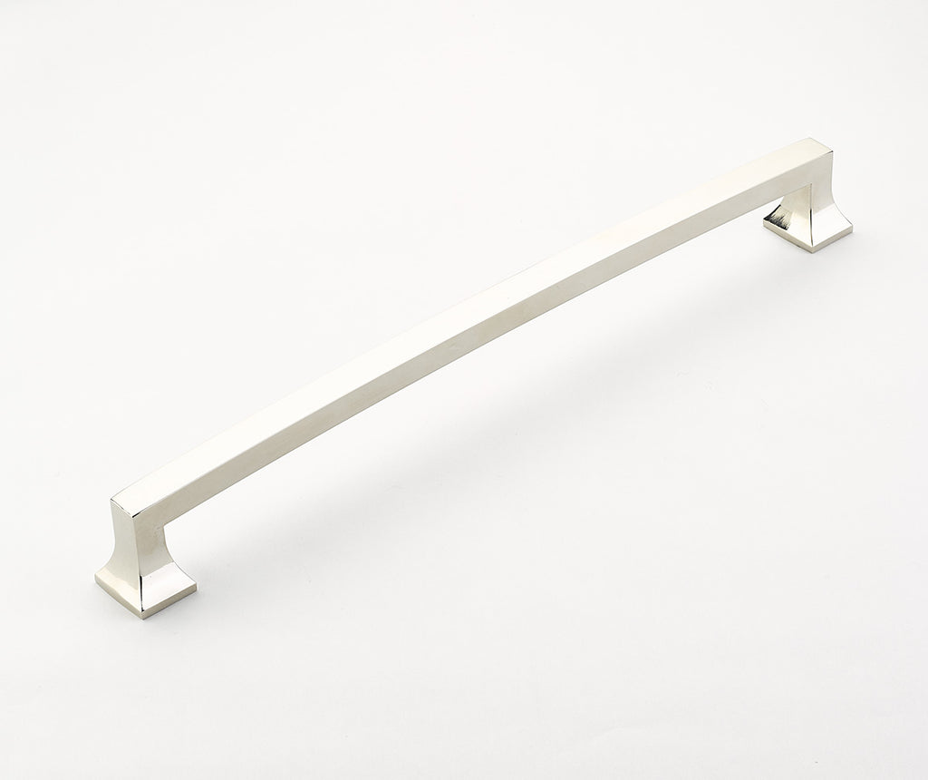 Schaub Jaladera para Electrodoméstico Menlo Park Arqueada, 15" cc — Níquel Pulido