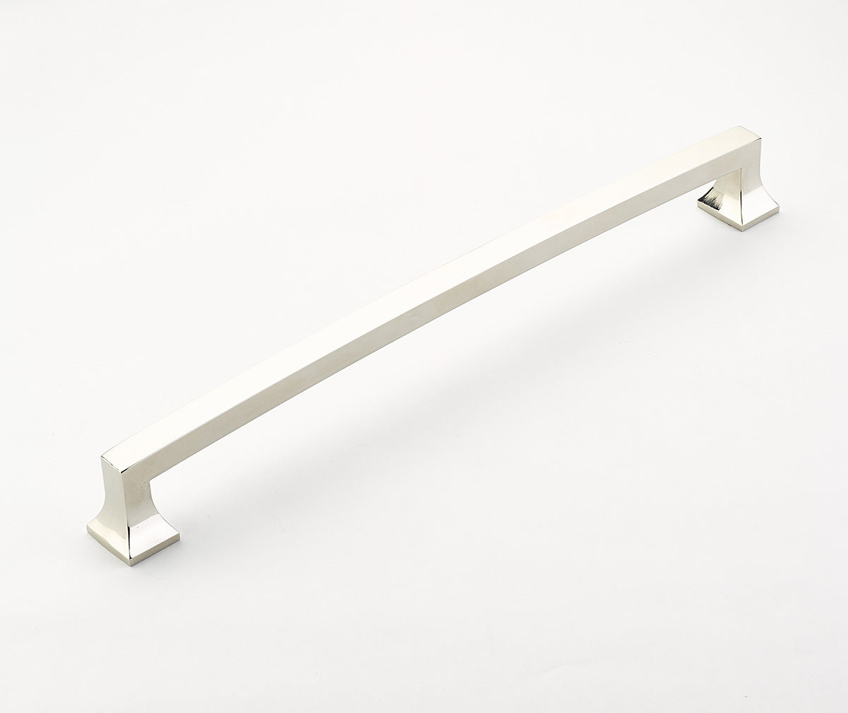 Schaub Jaladera para Electrodoméstico Menlo Park Arqueada, 15" cc — Níquel Pulido