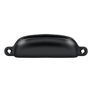 Deltana Jaladera Tipo Concha Expuesta 4" — Negro Mate