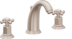 California Faucets Coronado 8" Llave de Lavabo de 3 Orificios para Cubierta, con Dos Manerales - Níquel Satinado