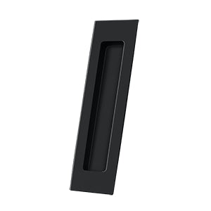 Deltana Jaladera Empotrada Rectangular de Uso Rudo 7" — Negro Mate