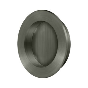 Deltana Jaladera Empotrada Redonda de Uso Rudo 2-3/8" — Níquel Antiguo Mate