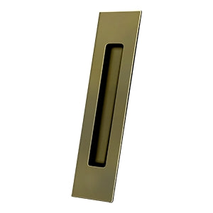 Deltana Jaladera Empotrada Rectangular de Uso Rudo 10" — Latón Antiguo