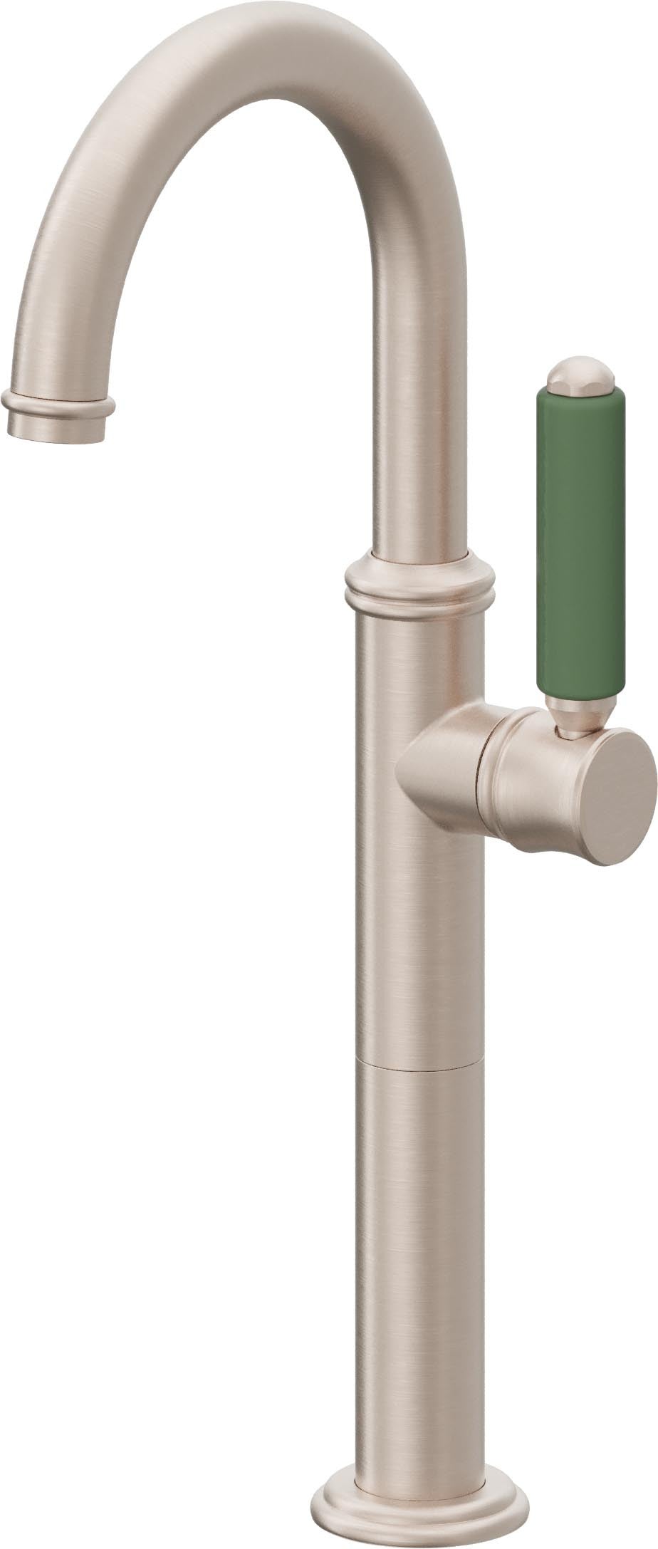 California Faucets Bel Canto Llave de Lavabo/Bar/Prep de Un Solo Orificio - Pico Alto - Satin Nickel