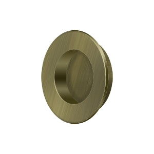 Deltana Jaladera Empotrada Redonda de Uso Rudo 1-7/8" — Latón Antiguo