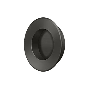 Deltana Jaladera Empotrada Redonda de Uso Rudo 1-7/8" — Bronce Aceitado