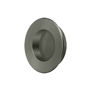 Deltana Jaladera Empotrada Redonda de Uso Rudo 1-7/8" — Níquel Antiguo Mate