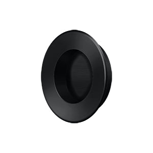 Deltana Jaladera Empotrada Redonda de Uso Rudo 1-7/8" — Negro Mate