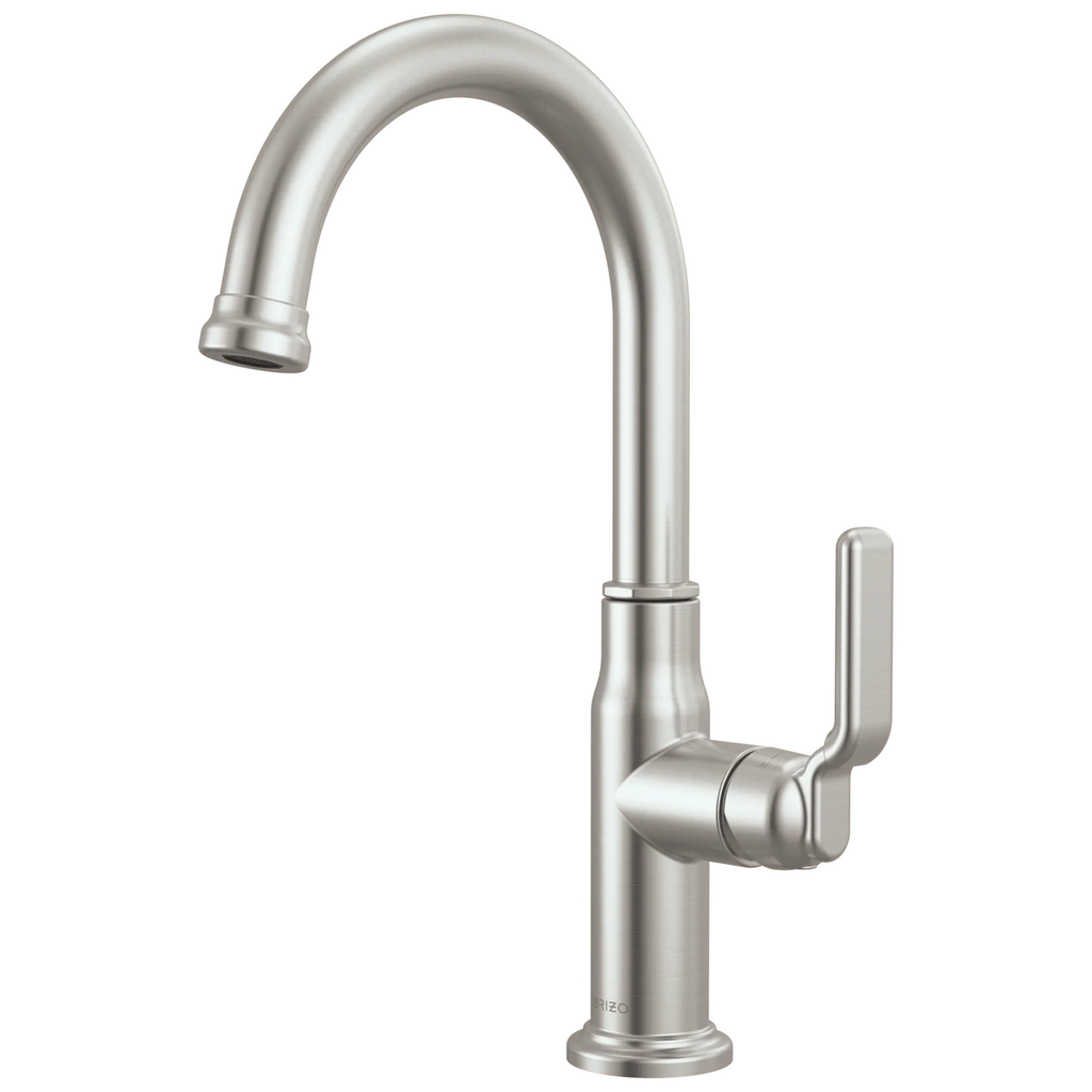 Brizo Faircroft Mezcladora de Bar — Surtidor en Arco — Acero Inoxidable — Manija Industrial