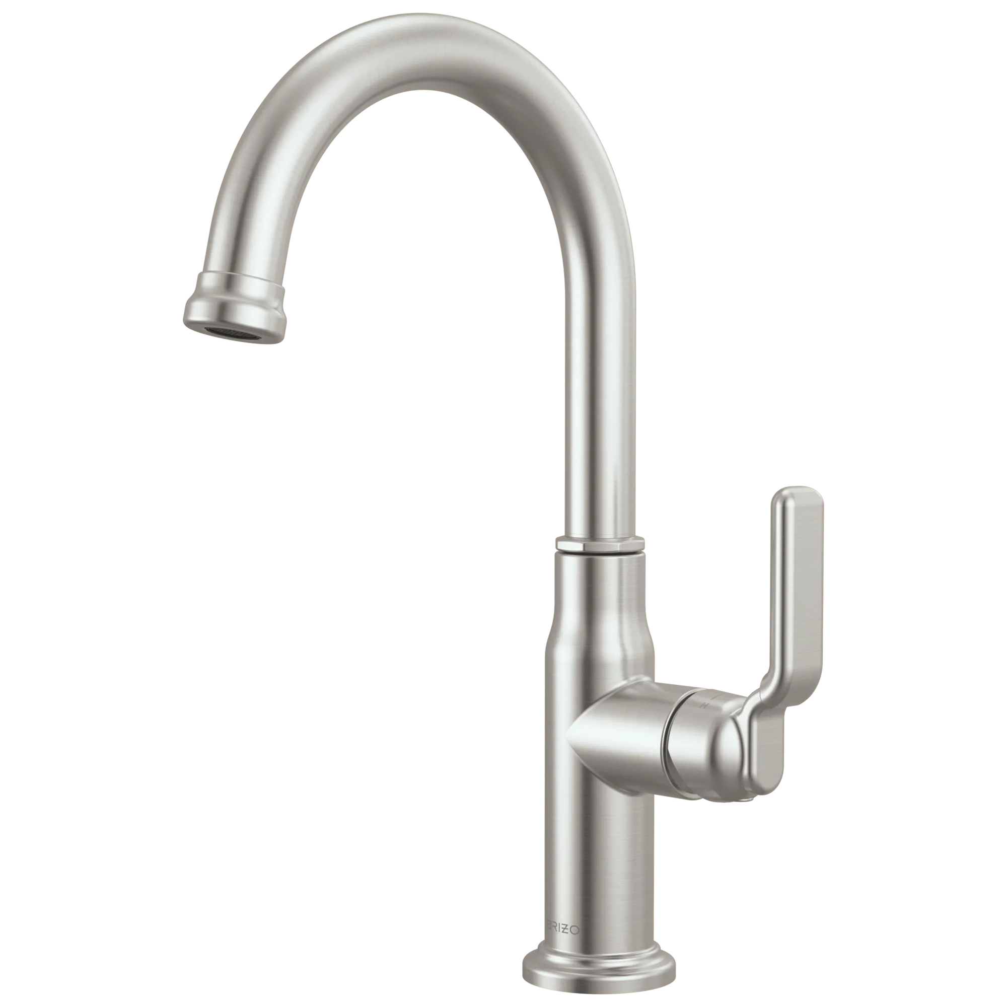 Brizo Faircroft Mezcladora de Bar — Surtidor en Arco — Acero Inoxidable — Manija Industrial