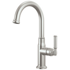 Brizo Faircroft Mezcladora de Bar — Surtidor en Arco — Acero Inoxidable — Manija Coin Edge