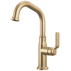 Brizo Faircroft Mezcladora de Bar — Surtidor en Ángulo — Oro Luxe — Manija Industrial