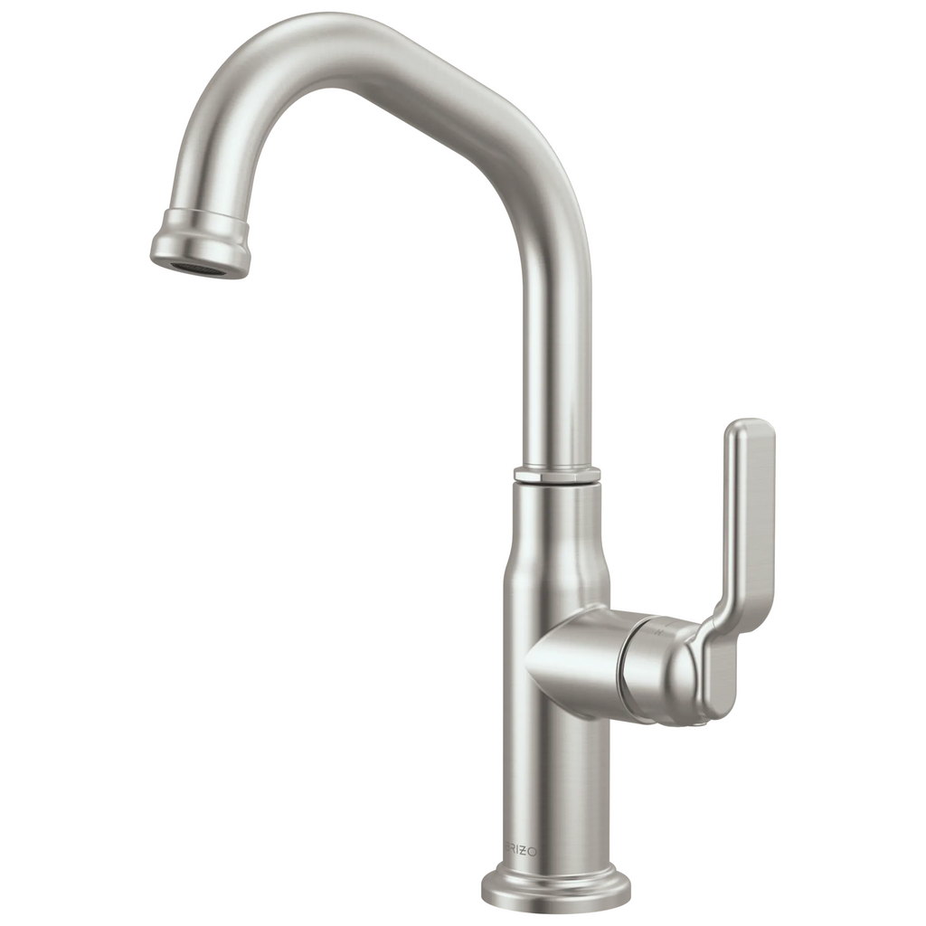 Brizo Faircroft Mezcladora de Bar — Surtidor en Ángulo — Acero Inoxidable — Manija Industrial