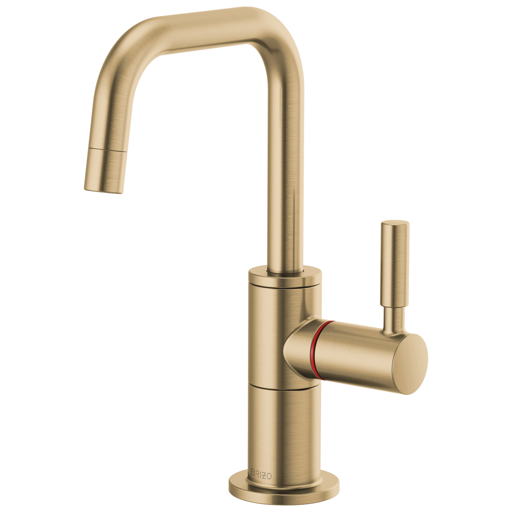 Brizo Odin Dispensador de Agua Caliente — Surtidor Cuadrado — Oro Luxe