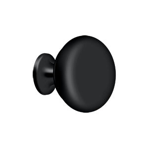 Deltana Perilla Redonda Sólida — Negro Mate