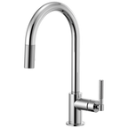 Brizo Litze Mezcladora Extraíble — Surtidor en Arco, Manija Knurled — Cromo