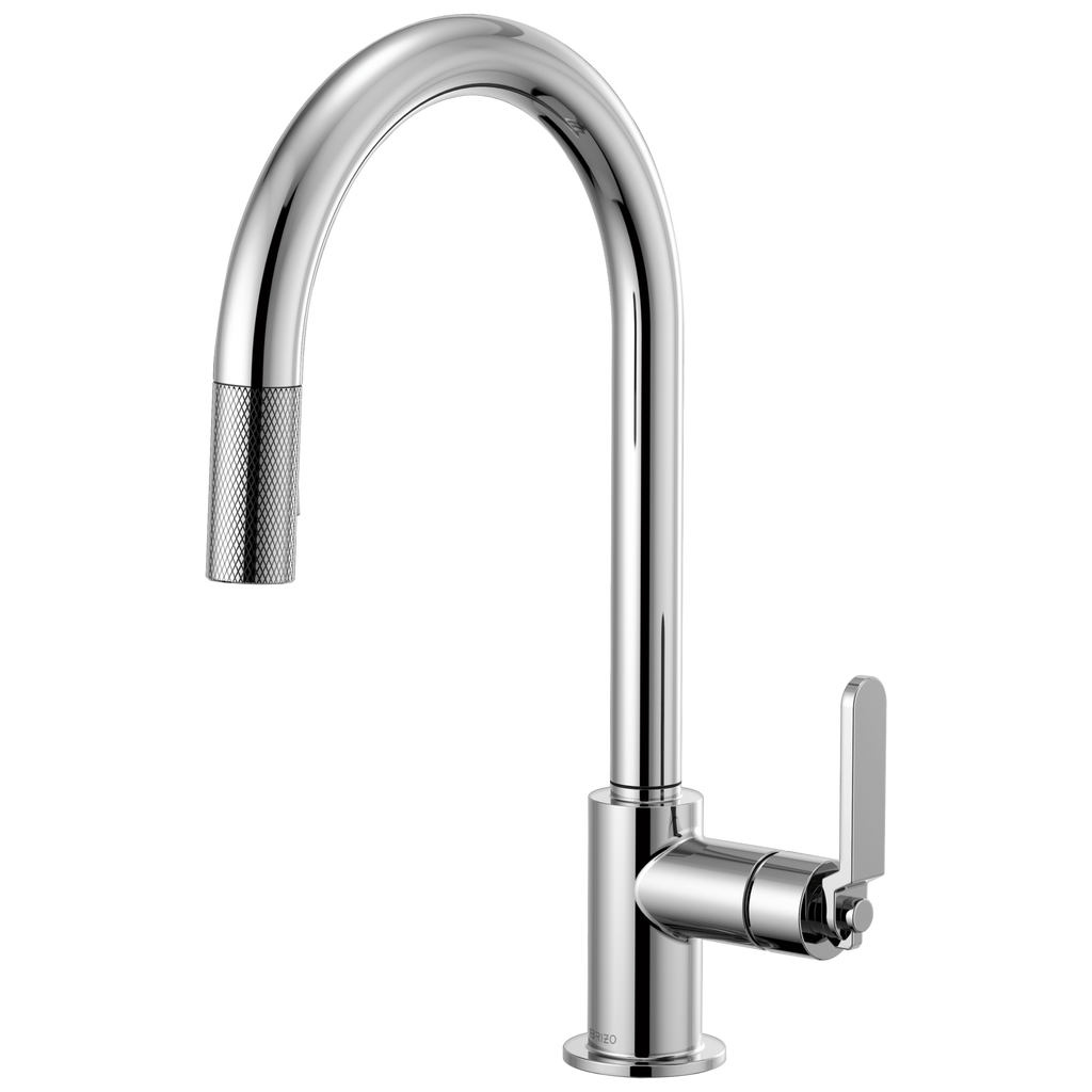 Brizo Litze Mezcladora Extraíble — Surtidor en Arco, Manija Industrial — Cromo