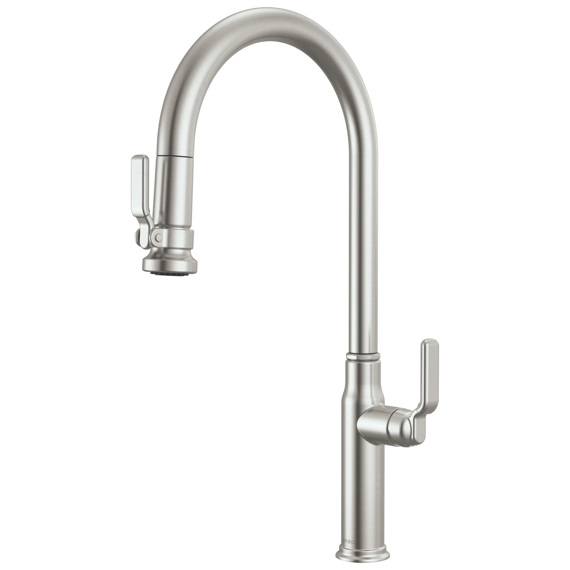 Brizo Faircroft Mezcladora Extraíble — Surtidor en Arco — Acero Inoxidable — Manija Industrial