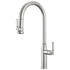 Brizo Faircroft Mezcladora Extraíble — Surtidor en Arco — Acero Inoxidable — Manija Coin Edge