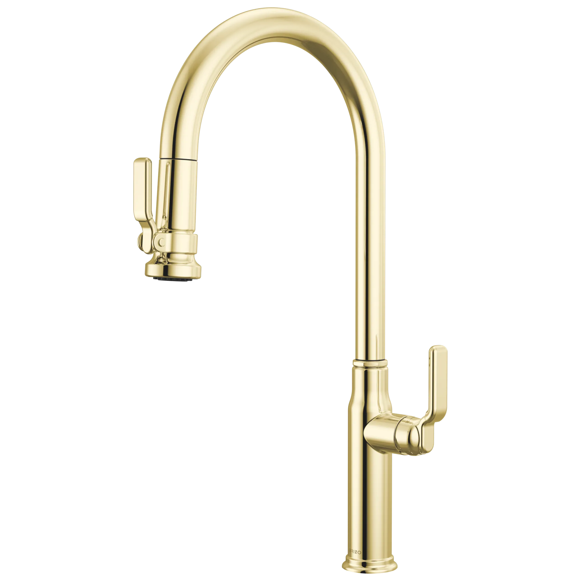 Brizo Faircroft Mezcladora Extraíble — Surtidor en Arco — Latón sin Laca — Manija Industrial