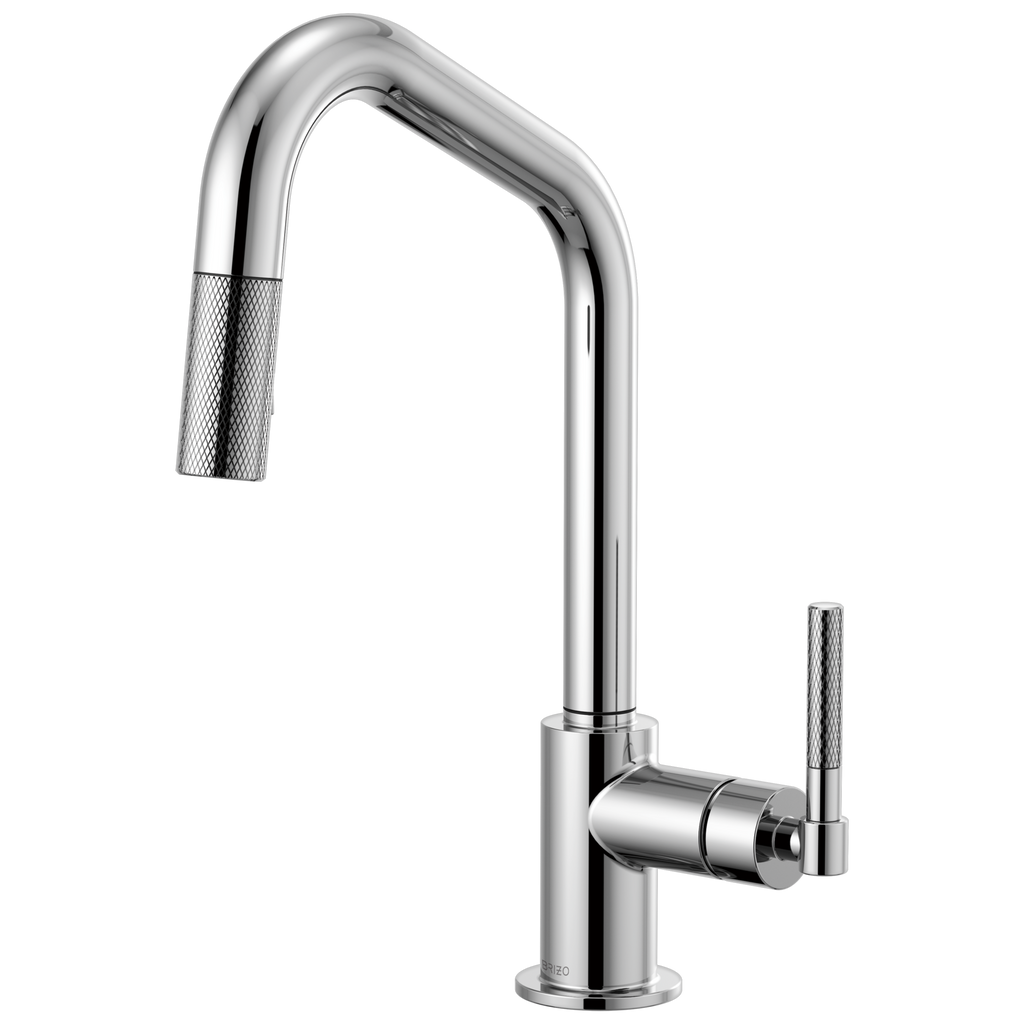 Brizo Litze Mezcladora Extraíble — Surtidor en Ángulo, Manija Knurled — Cromo