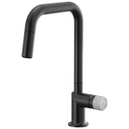 Brizo Odin Mezcladora Extraíble — Surtidor Cuadrado — Negro Mate — Perilla de Concreto