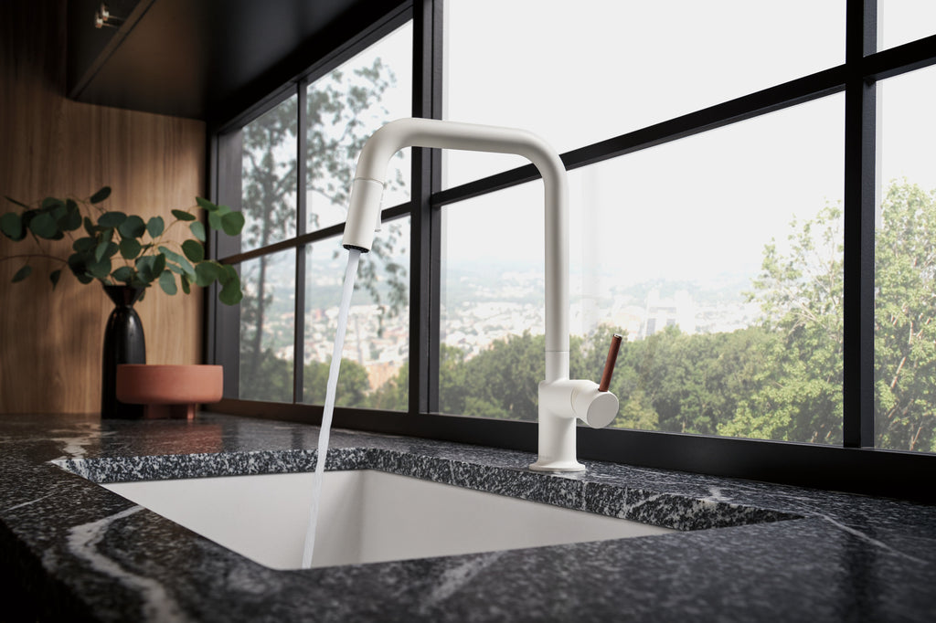 Brizo Jason Wu Mezcladora Extraíble — Surtidor Cuadrado — Ambientación 2