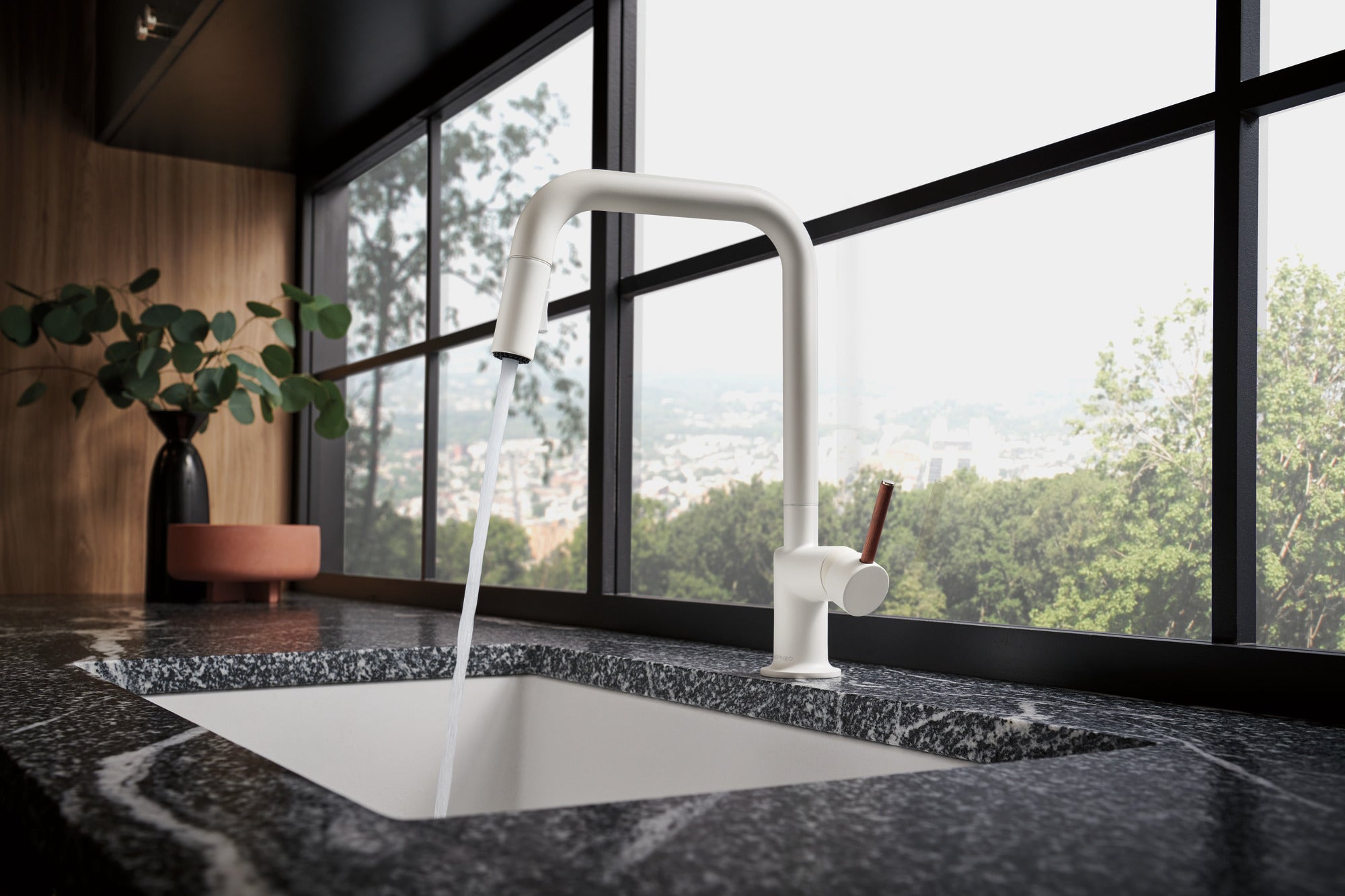 Brizo Jason Wu Mezcladora Extraíble — Surtidor Cuadrado — Ambientación 2
