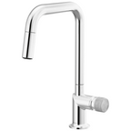 Brizo Odin Mezcladora Extraíble — Surtidor Cuadrado — Cromo — Perilla de Concreto