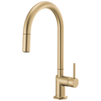 Brizo Odin Mezcladora Extraíble — Surtidor en Arco — Oro Luxe — Manija Metálica