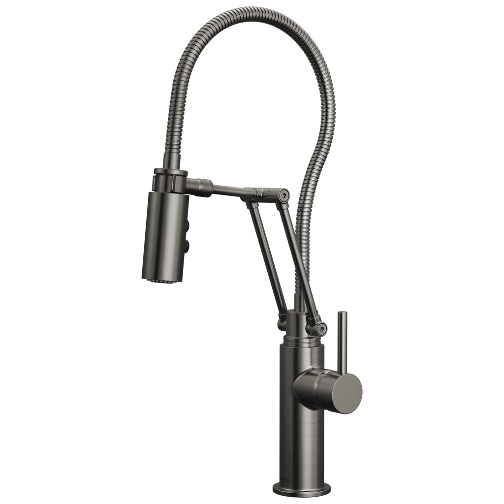 Brizo Odin Mezcladora Articulante con Manguera Integrada — Acero Luxe — Manija Metálica