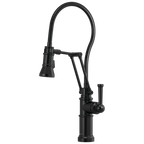 Brizo Artesso Mezcladora Articulante con Manguera Integrada — Negro Mate