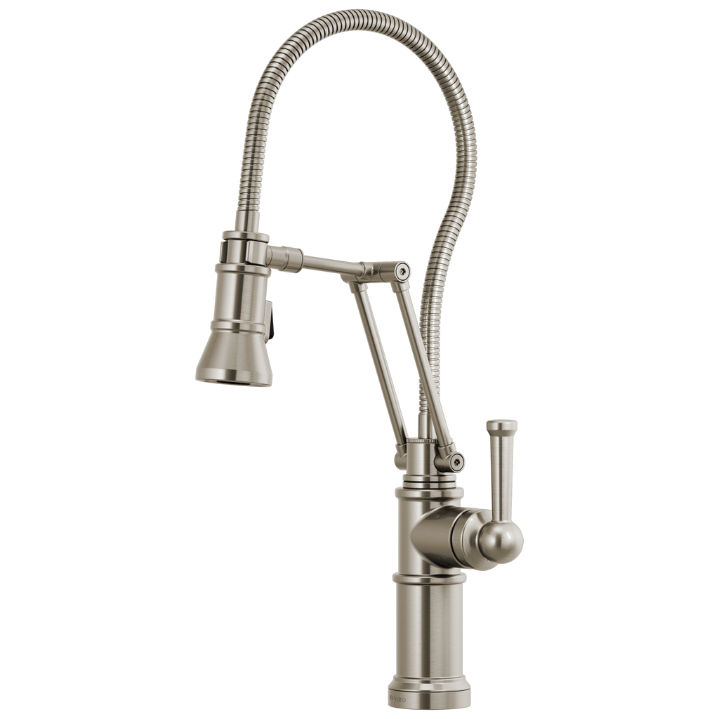 Brizo Artesso Mezcladora Articulante con Manguera Integrada — Acero Inoxidable