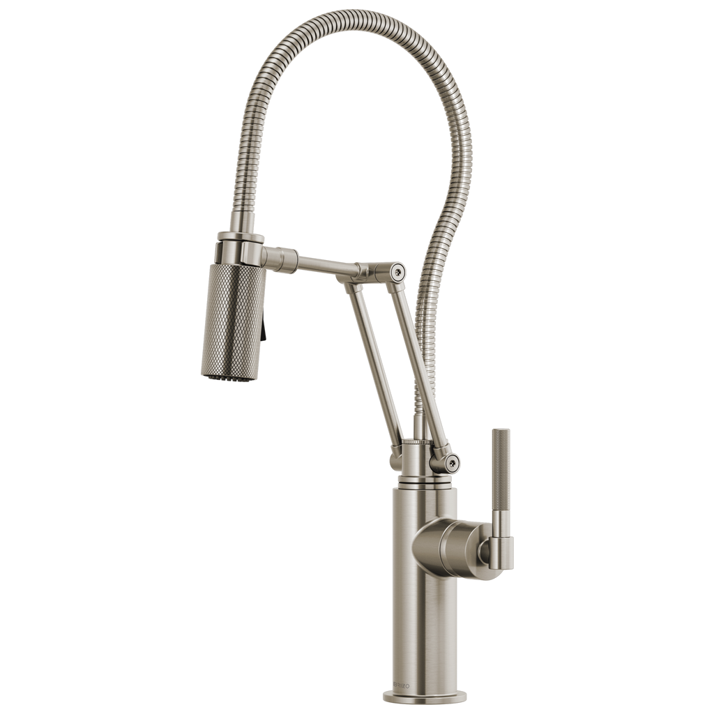 Brizo Litze Mezcladora Articulante con Manguera Integrada (63143LF) — Acero Inoxidable