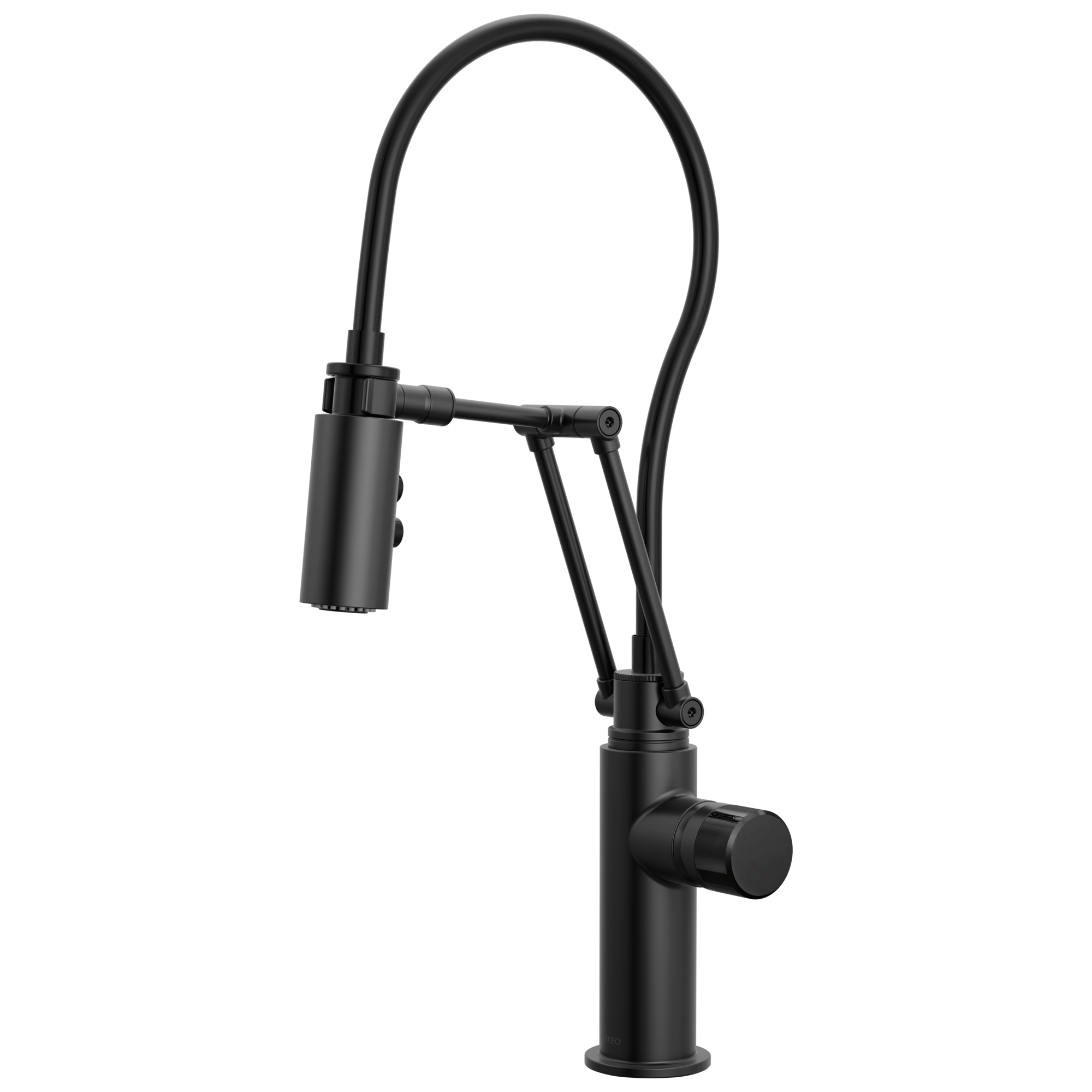 Brizo Odin Mezcladora Articulante — Negro Mate — Perilla con Cristal Negro