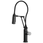 Brizo Odin Mezcladora Articulante — Negro Mate — Perilla de Concreto