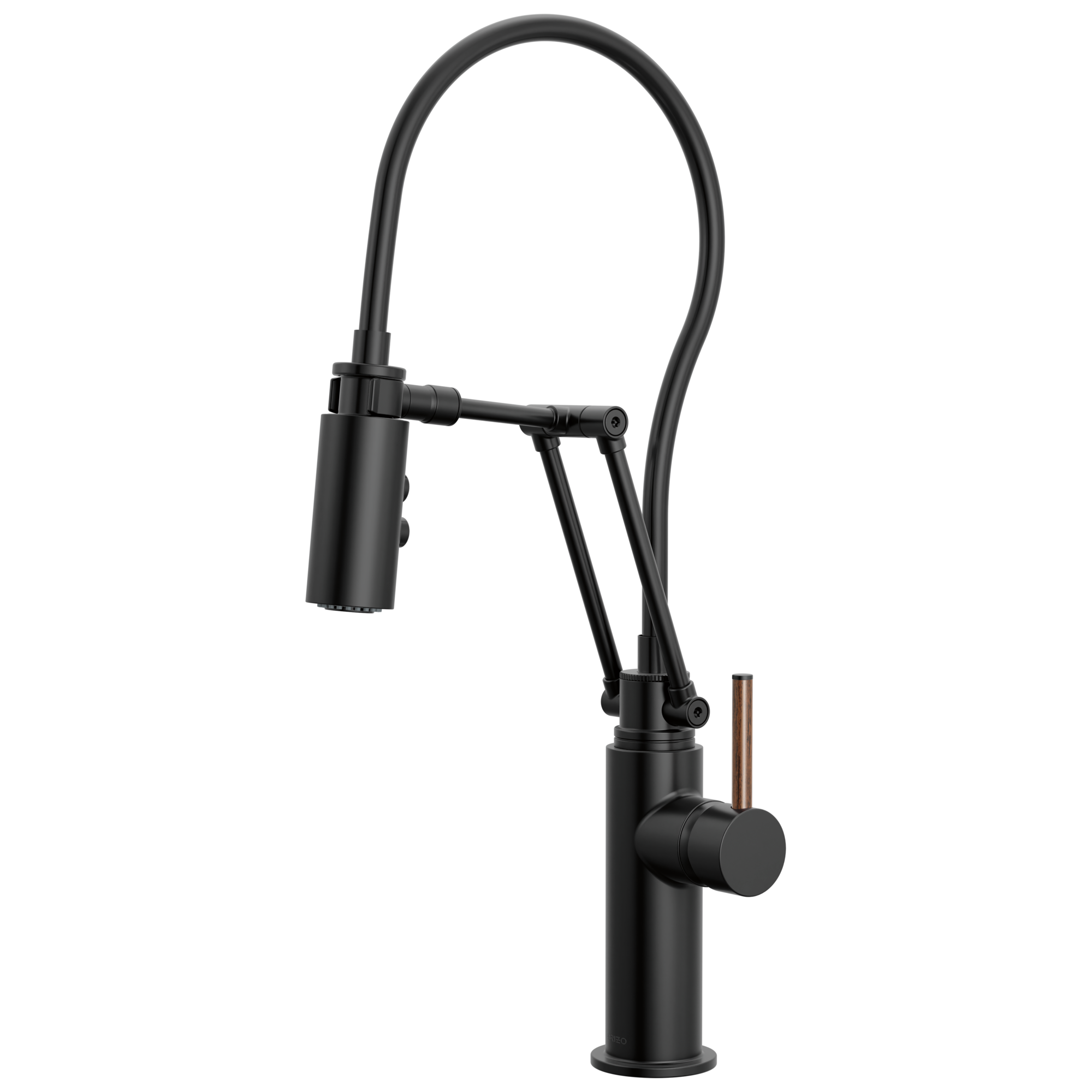 Brizo Odin Mezcladora Articulante — Negro Mate — Manija de Madera